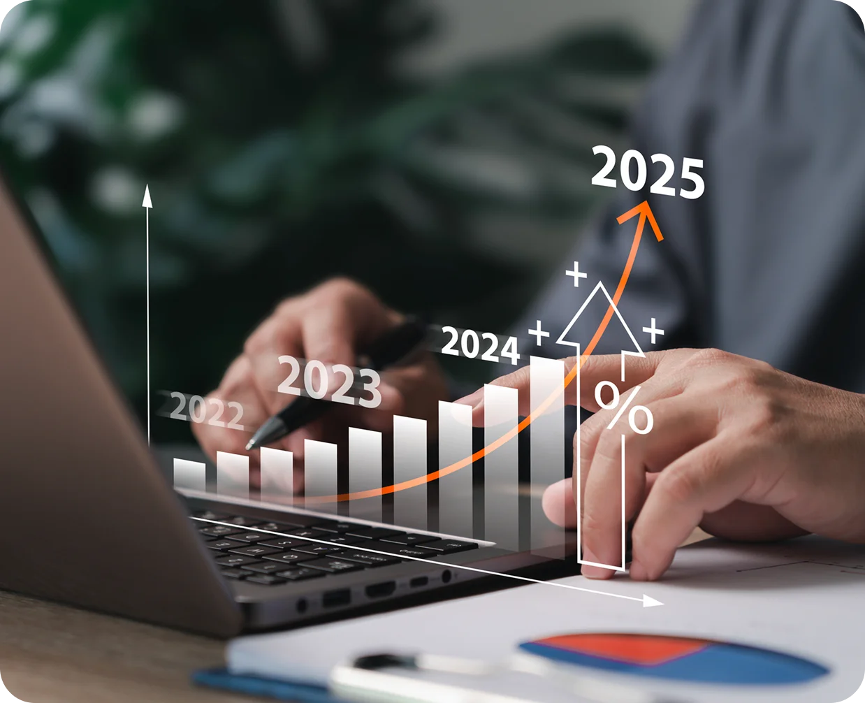 GettyImages-1962656730 Graph showing growth projections to 2025.