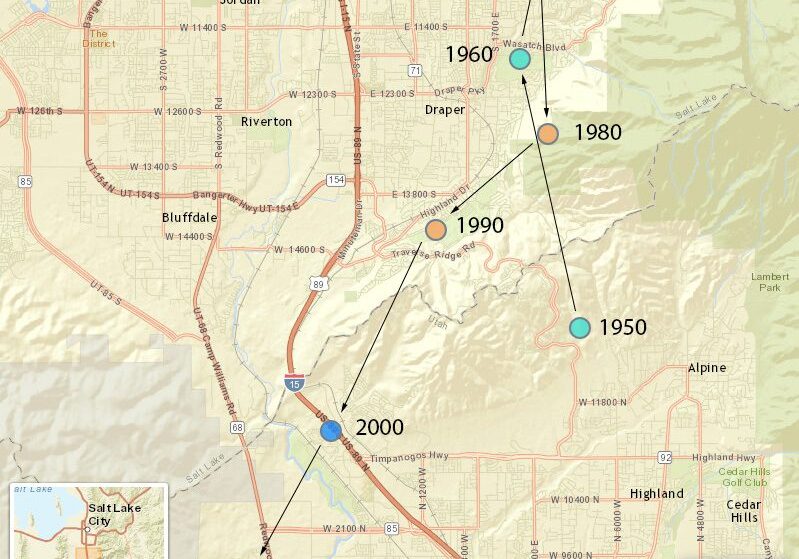 Source: Map prepared by Natalie Young, Kem C. Gardner Policy Institute